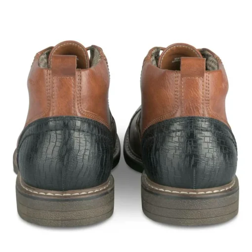 Bottines COGNAC Homme Motif Uni Lacets
