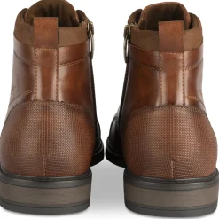 Bottines COGNAC Homme Motif Uni Lacets