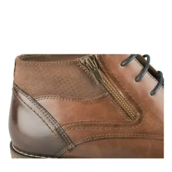 Bottines COGNAC Homme Motif Uni Lacets