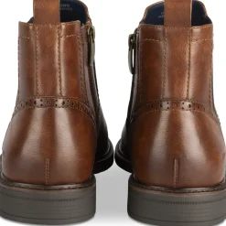 Bottines COGNAC Homme Motif Uni A Enfiler