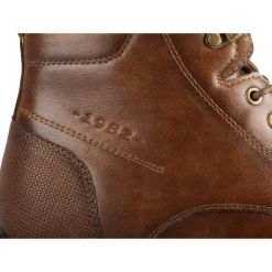 Bottines COGNAC Homme Motif Uni Lacets