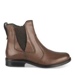 Bottines Confort MARRON Femme CUIR Motif Uni Fermeture éclair