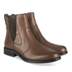 Bottines Confort MARRON Femme CUIR Motif Uni Fermeture éclair