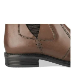 Bottines Confort MARRON Femme CUIR Motif Uni Fermeture éclair