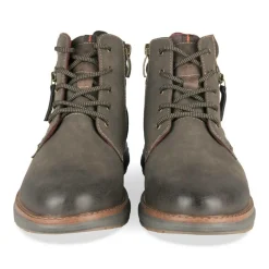 Bottines Confort MARRON Homme Motif Uni Lacets