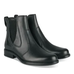 Bottines Confort NOIR Femme CUIR Motif Uni Fermeture éclair
