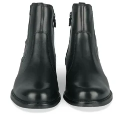 Bottines Confort NOIR Femme CUIR Motif Uni Fermeture éclair