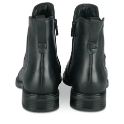 Bottines Confort NOIR Femme CUIR Motif Uni Fermeture éclair
