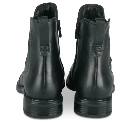 Bottines Confort NOIR Femme CUIR Motif Uni Fermeture éclair