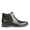 Bottines Confort NOIR Homme CUIR Motif Uni A Enfiler