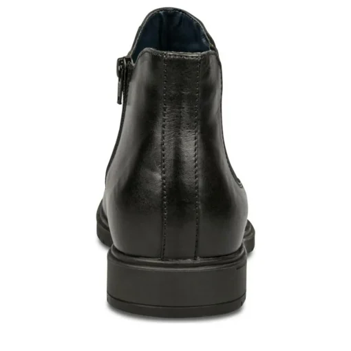 Bottines Confort NOIR Homme CUIR Motif Uni A Enfiler