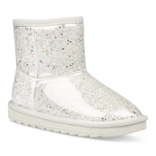 Bottines Fourré ARGENT Fille Motif Uni A Enfiler