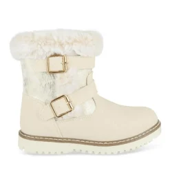 Bottines Fourré BEIGE Fille Motif Fausse Fourrure Fermeture éclair
