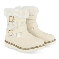 Bottines Fourré BEIGE Fille Motif Fausse Fourrure Fermeture éclair