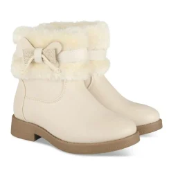 Bottines Fourré BEIGE Fille Motif Paillettes Fermeture éclair