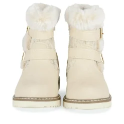 Bottines Fourré BEIGE Fille Motif Fausse Fourrure Fermeture éclair