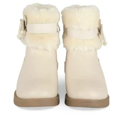 Bottines Fourré BEIGE Fille Motif Paillettes Fermeture éclair