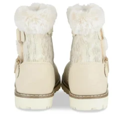 Bottines Fourré BEIGE Fille Motif Fausse Fourrure Fermeture éclair