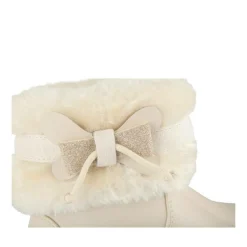 Bottines Fourré BEIGE Fille Motif Paillettes Fermeture éclair
