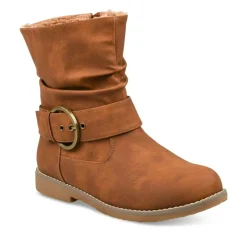 Bottines Fourré COGNAC Femme Motif Uni