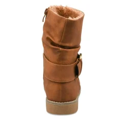 Bottines Fourré COGNAC Femme Motif Uni
