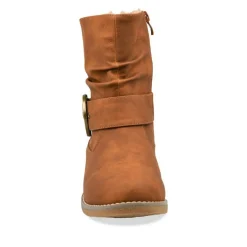 Bottines Fourré COGNAC Femme Motif Uni
