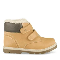 Bottines Fourré COGNAC Garçon Motif Uni Scratch