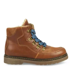 Bottines Fourré COGNAC Garçon Lacets
