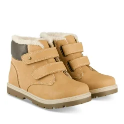 Bottines Fourré COGNAC Garçon Motif Uni Scratch