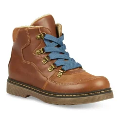 Bottines Fourré COGNAC Garçon Lacets