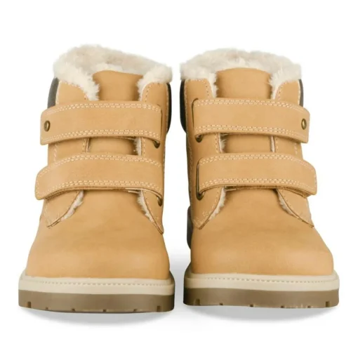 Bottines Fourré COGNAC Garçon Motif Uni Scratch