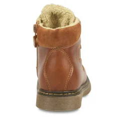 Bottines Fourré COGNAC Garçon Lacets