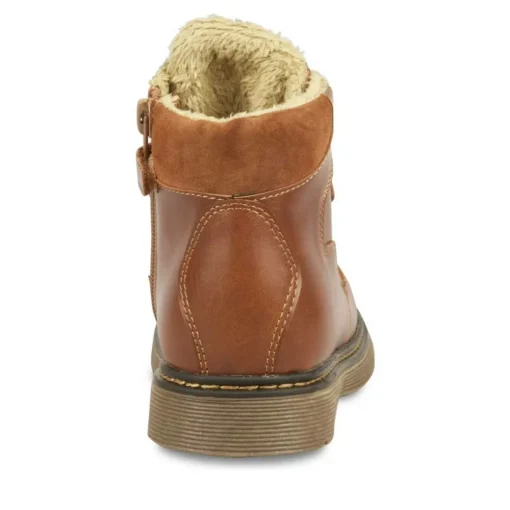 Bottines Fourré COGNAC Garçon Lacets