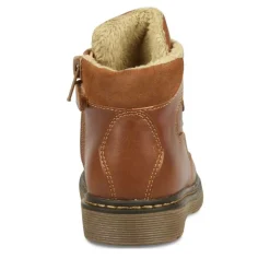 Bottines Fourré COGNAC Garçon Lacets