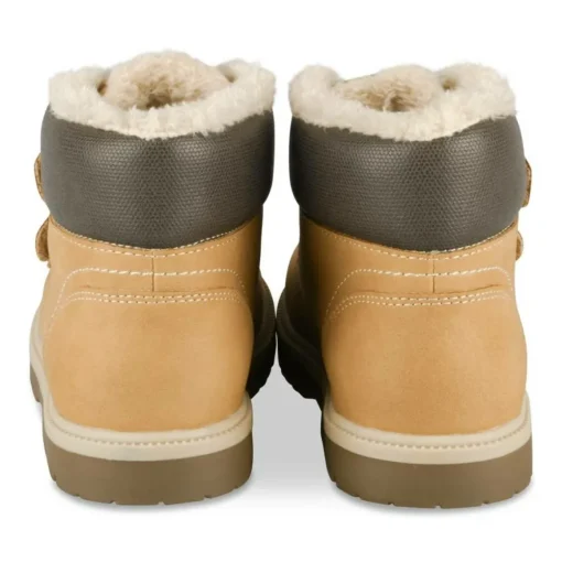 Bottines Fourré COGNAC Garçon Motif Uni Scratch