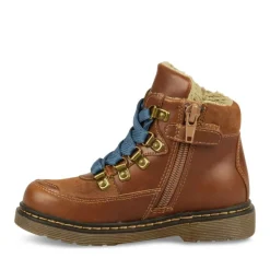 Bottines Fourré COGNAC Garçon Lacets