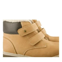 Bottines Fourré COGNAC Garçon Motif Uni Scratch
