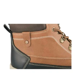 Bottines Fourré COGNAC Garçon Motif Fausse Fourrure Lacets
