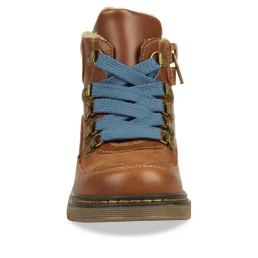 Bottines Fourré COGNAC Garçon Lacets