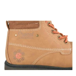 Bottines Fourré COGNAC Garçon Motif Uni Fermeture éclair