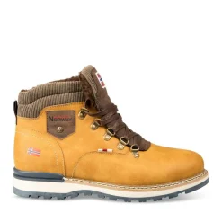 Bottines Fourré COGNAC Homme Motif Uni Lacets