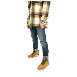 Bottines Fourré COGNAC Homme Motif Uni Lacets
