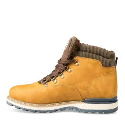 Bottines Fourré COGNAC Homme Motif Uni Lacets