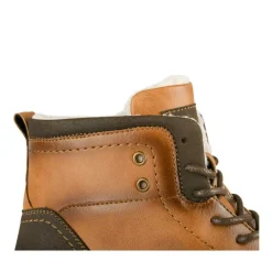 Bottines Fourré COGNAC Homme Motif Uni Lacets