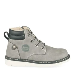 Bottines Fourré GRIS Garçon Motif Uni Lacets