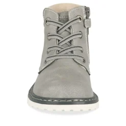 Bottines Fourré GRIS Garçon Motif Uni Lacets