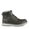 Bottines Fourré GRIS Homme Motif Uni Lacets