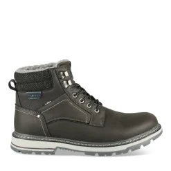 Bottines Fourré GRIS Homme Motif Uni Lacets