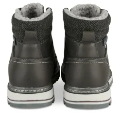Bottines Fourré GRIS Homme Motif Uni Lacets