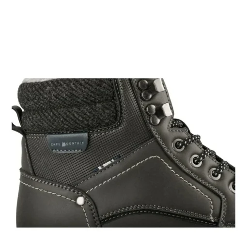 Bottines Fourré GRIS Homme Motif Uni Lacets